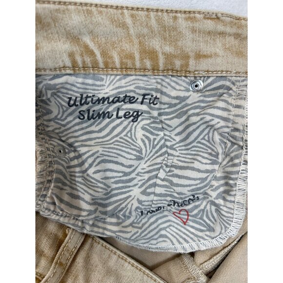 Chicos Platinum Denim‎ Jeans Womens 0.5 Tan Slim Leg Stretch Ultimate Fit - Picture 5 of 8